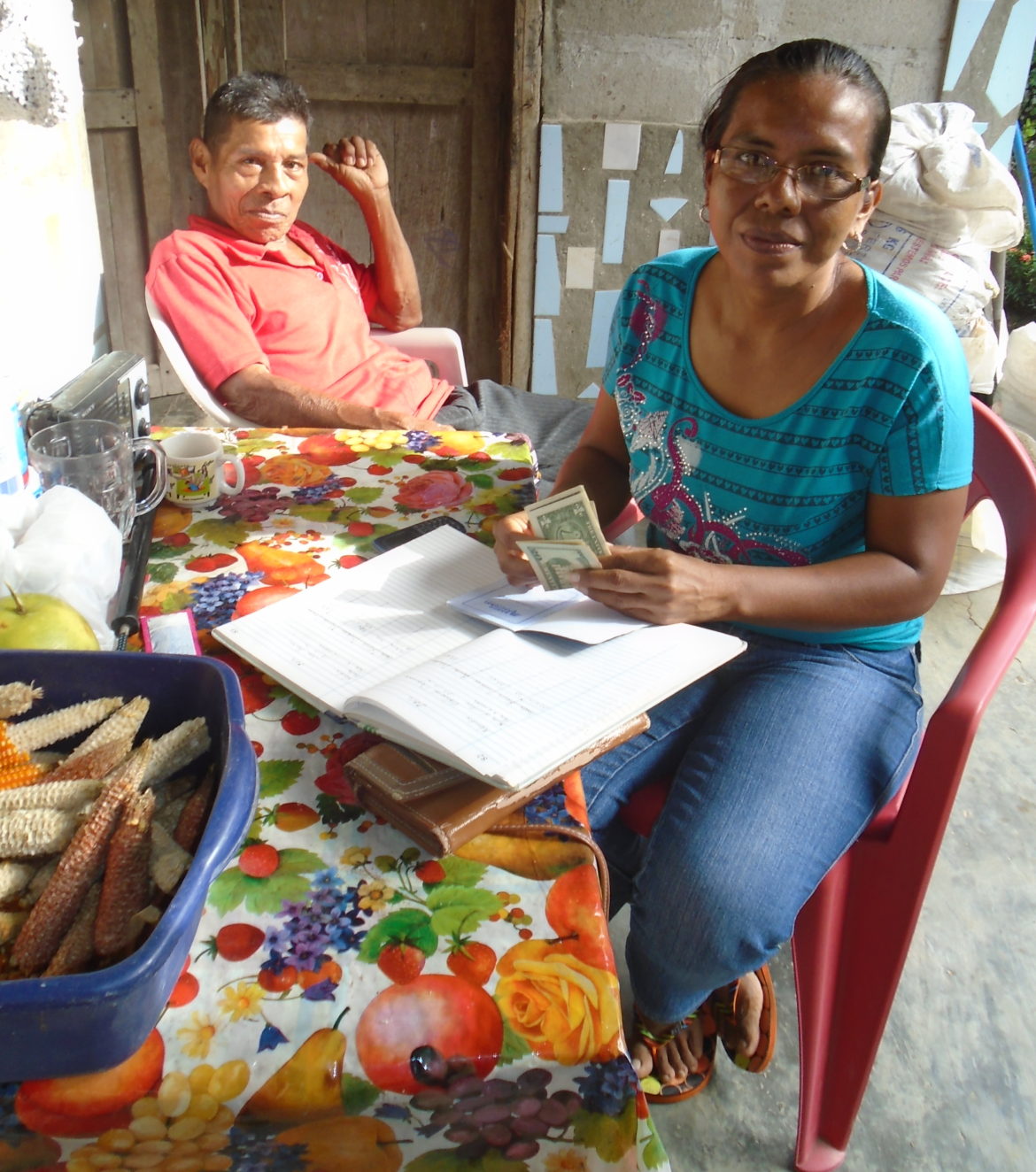 As treasurer of the rural bank Sustainable Harvest International helped found in Los Alonsos, Panama, Nancy Alonso (right) connects community members to micro-loans for income-generating projects. Photo by Dayra Julio.